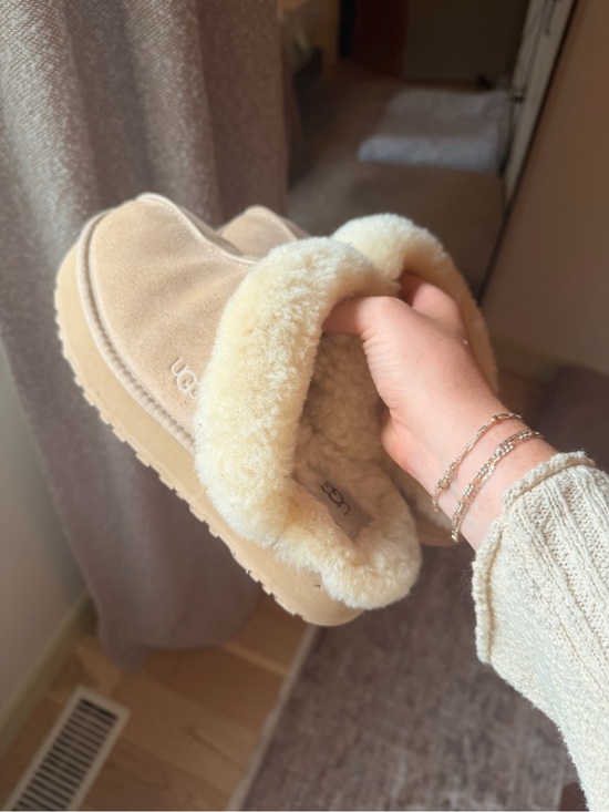 UGG Shoes - UGG Women's Sand/Shearling Tan Slip-On Clog size 41 / 10